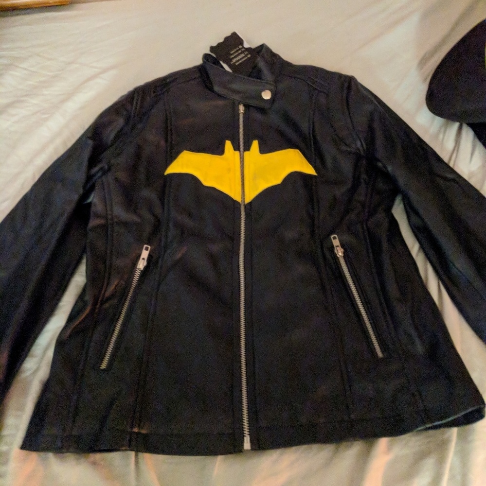 Batgirl faux leather jacket